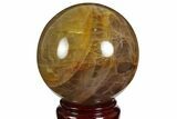 Polished, Yellow Hematoid Quartz Sphere - Madagascar #183385-1